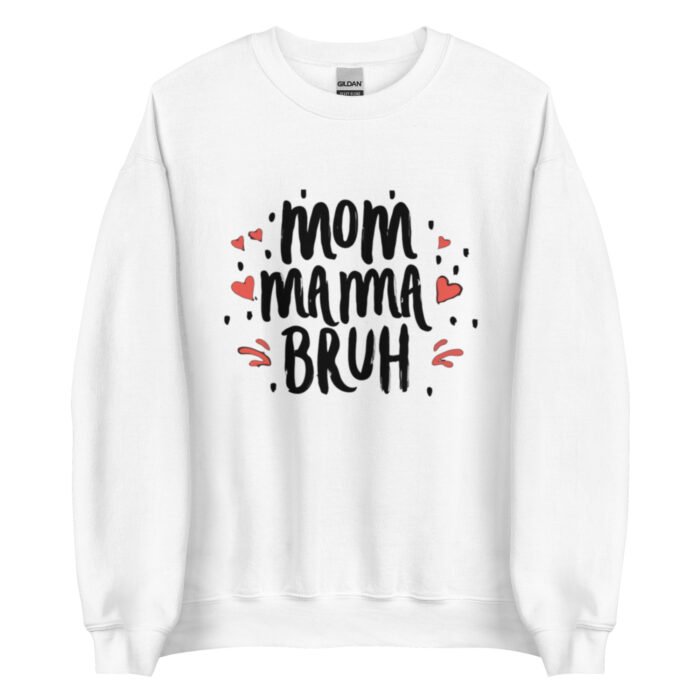 unisex crew neck sweatshirt white front 65cecc893432a - Mama Clothing Store - For Great Mamas