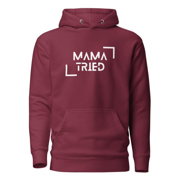 unisex premium hoodie maroon front 65dc937d17f87 - Mama Clothing Store - For Great Mamas