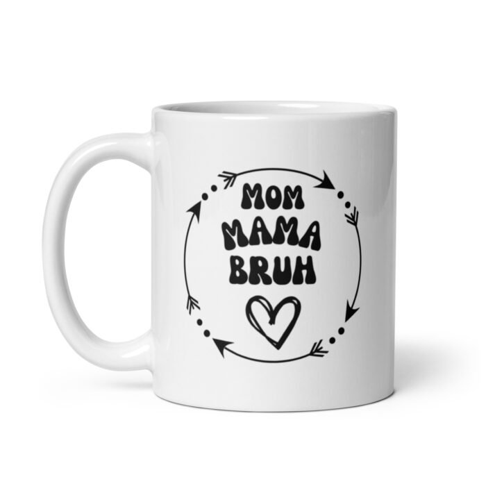 white glossy mug white 11 oz handle on left 65d9de426f4b3 - Mama Clothing Store - For Great Mamas