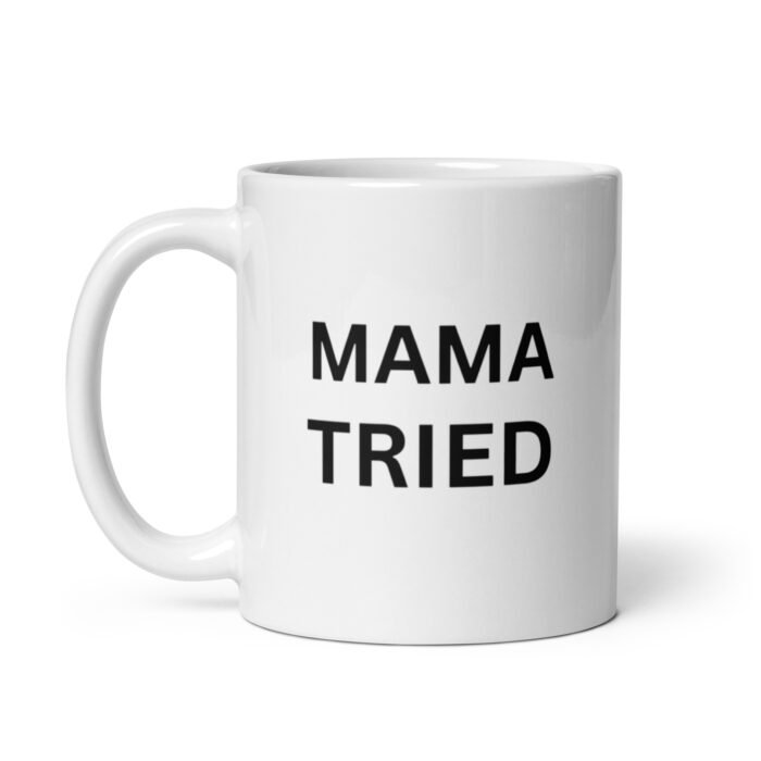 white glossy mug white 11 oz handle on left 65d9e13f976b6 - Mama Clothing Store - For Great Mamas