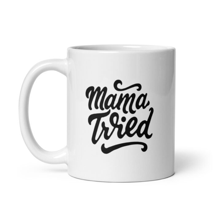 white glossy mug white 11 oz handle on left 65d9e1d91d637 - Mama Clothing Store - For Great Mamas