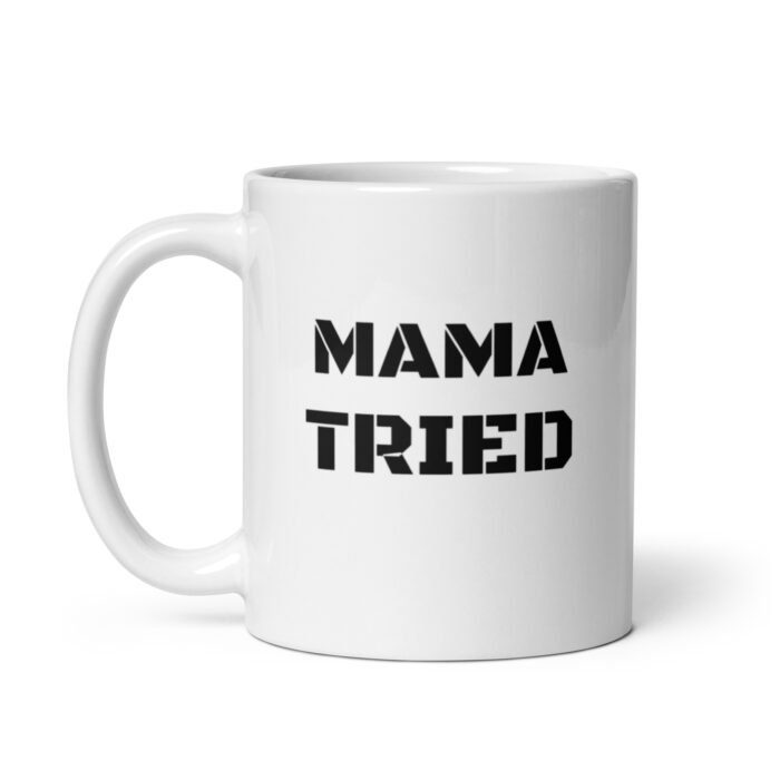 white glossy mug white 11 oz handle on left 65d9e5924c5d4 - Mama Clothing Store - For Great Mamas