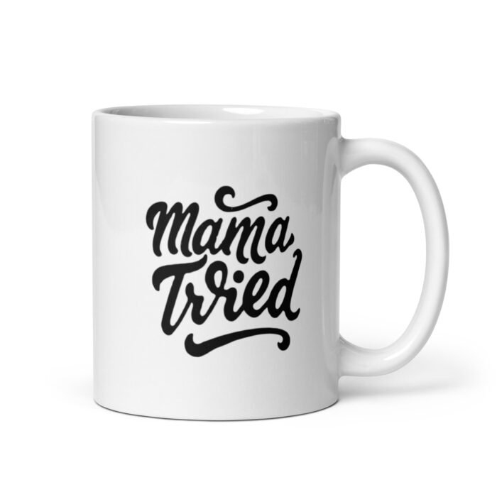 white glossy mug white 11 oz handle on right 65d9e1d91d56b - Mama Clothing Store - For Great Mamas