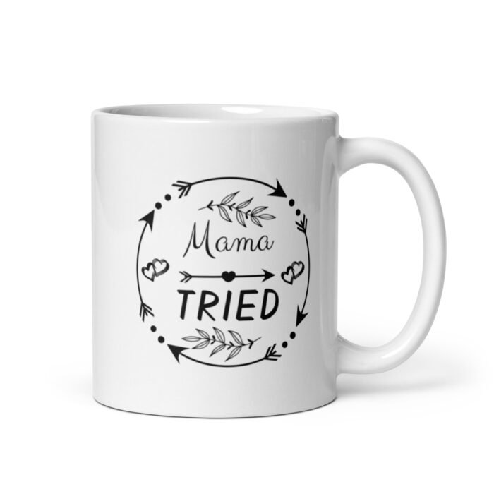 white glossy mug white 11 oz handle on right 65d9e30962c6a - Mama Clothing Store - For Great Mamas