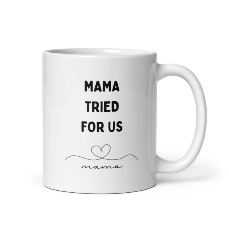 white glossy mug white 11 oz handle on right 65d9e476e2f5b - Mama Clothing Store - For Great Mamas