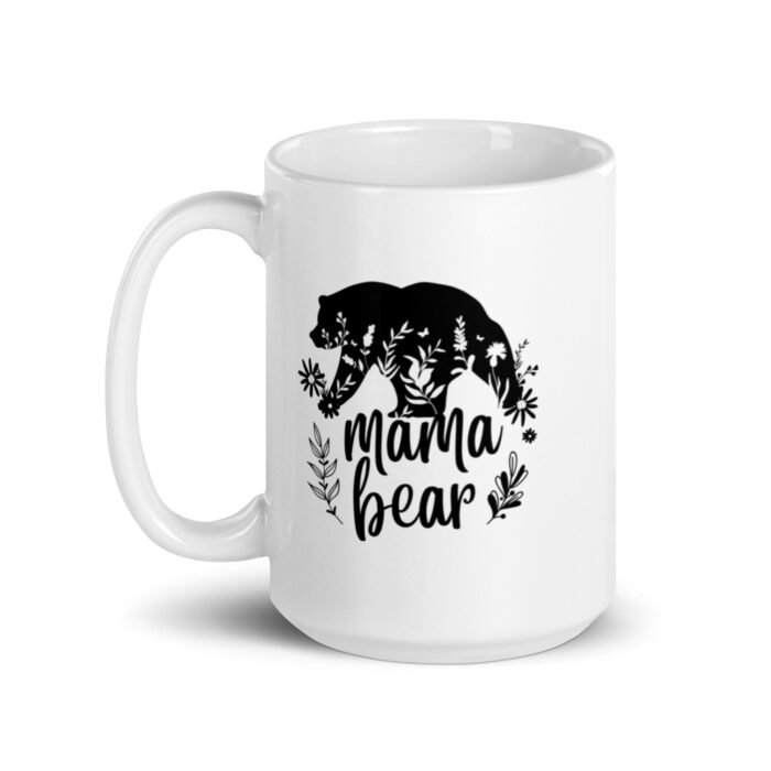 white glossy mug white 15 oz handle on left 65d9e95653d53 - Mama Clothing Store - For Great Mamas