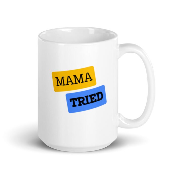 white glossy mug white 15 oz handle on right 65d9e5064d645 - Mama Clothing Store - For Great Mamas