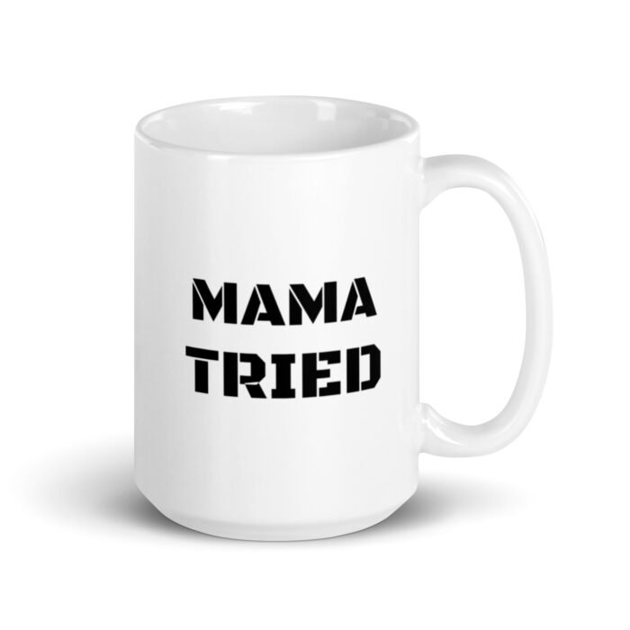 white glossy mug white 15 oz handle on right 65d9e5924c6d5 - Mama Clothing Store - For Great Mamas