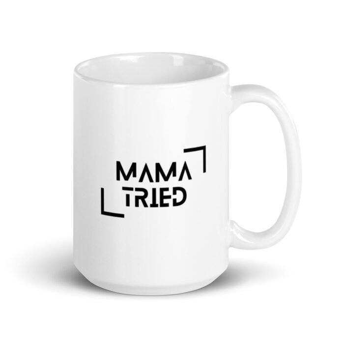 white glossy mug white 15 oz handle on right 65d9e6ce43581 - Mama Clothing Store - For Great Mamas