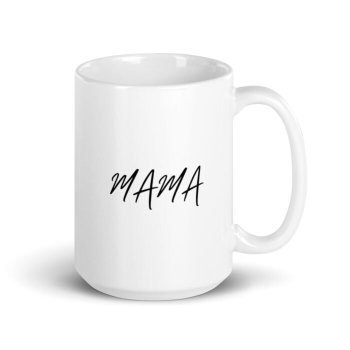 white glossy mug white 15 oz handle on right 65d9f0b860688 - Mama Clothing Store - For Great Mamas