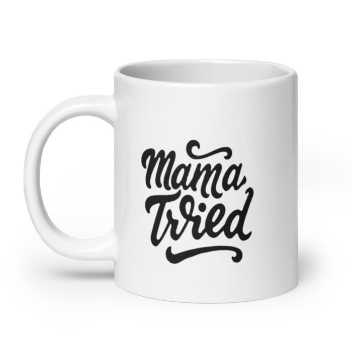 white glossy mug white 20 oz handle on left 65d9e1d91d9cc - Mama Clothing Store - For Great Mamas