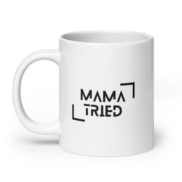 white glossy mug white 20 oz handle on left 65d9e6ce43771 - Mama Clothing Store - For Great Mamas