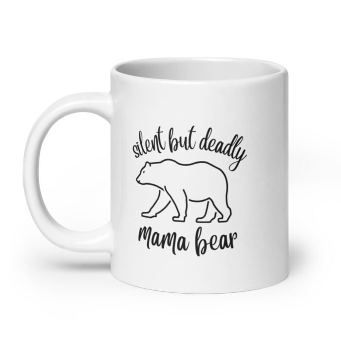 white glossy mug white 20 oz handle on left 65d9ead6a0e51 - Mama Clothing Store - For Great Mamas