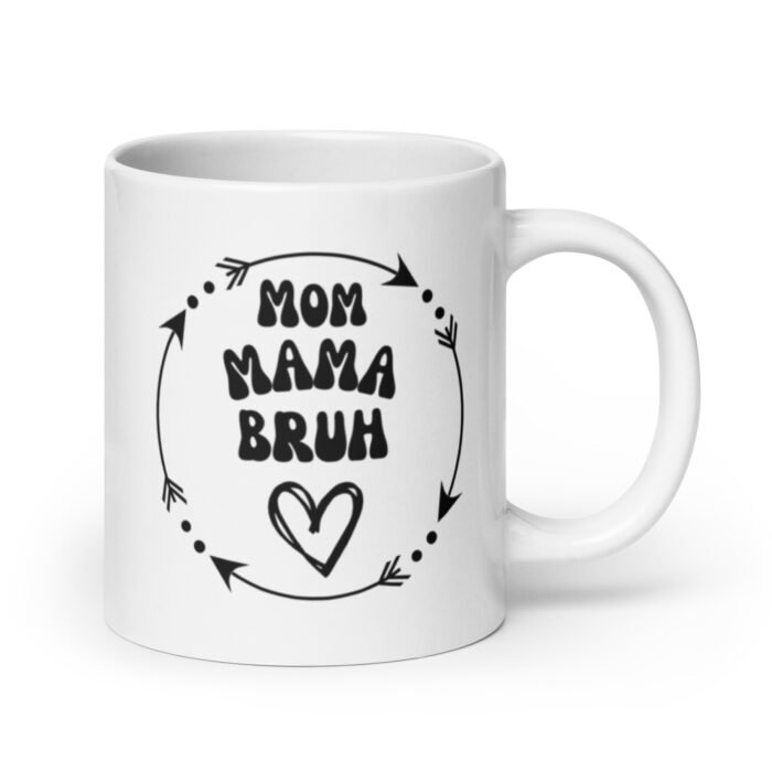 white glossy mug white 20 oz handle on right 65d9de426c4a2 - Mama Clothing Store - For Great Mamas