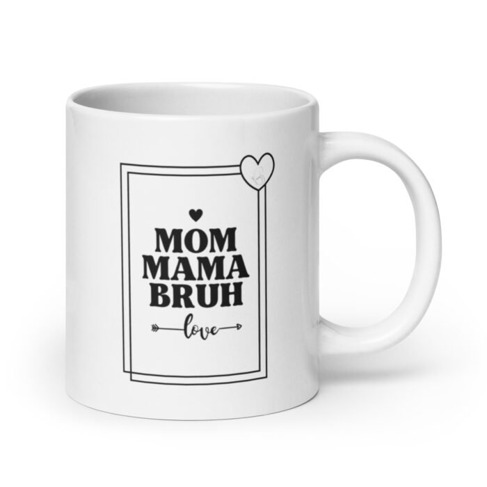 white glossy mug white 20 oz handle on right 65d9df6fd1856 - Mama Clothing Store - For Great Mamas