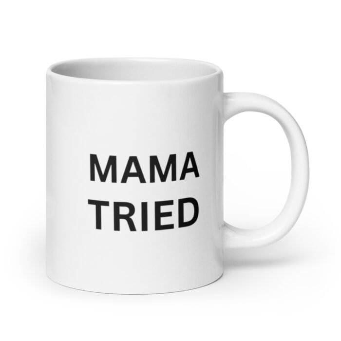 white glossy mug white 20 oz handle on right 65d9e13f96880 - Mama Clothing Store - For Great Mamas
