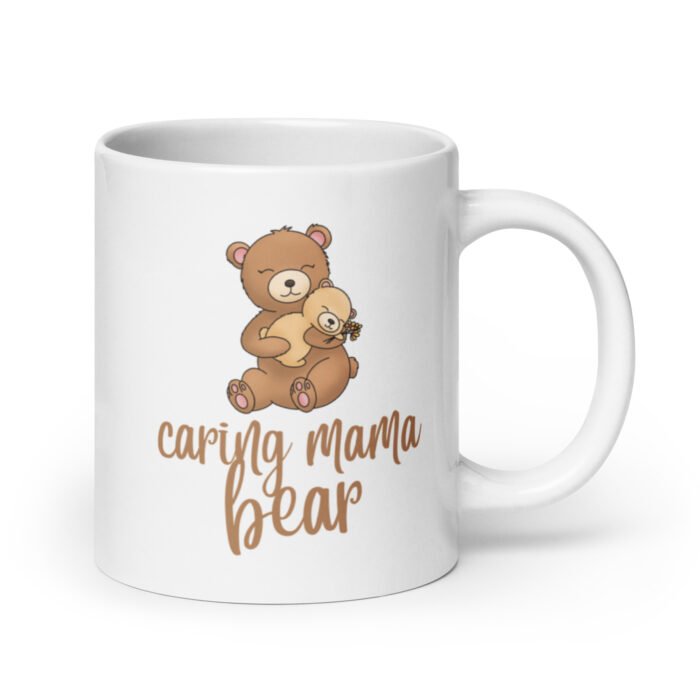 white glossy mug white 20 oz handle on right 65d9e792cf2f5 - Mama Clothing Store - For Great Mamas