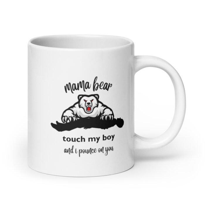 white glossy mug white 20 oz handle on right 65d9eb6684fe6 - Mama Clothing Store - For Great Mamas