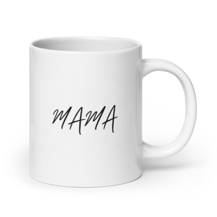 white glossy mug white 20 oz handle on right 65d9f0b85ec1c - Mama Clothing Store - For Great Mamas