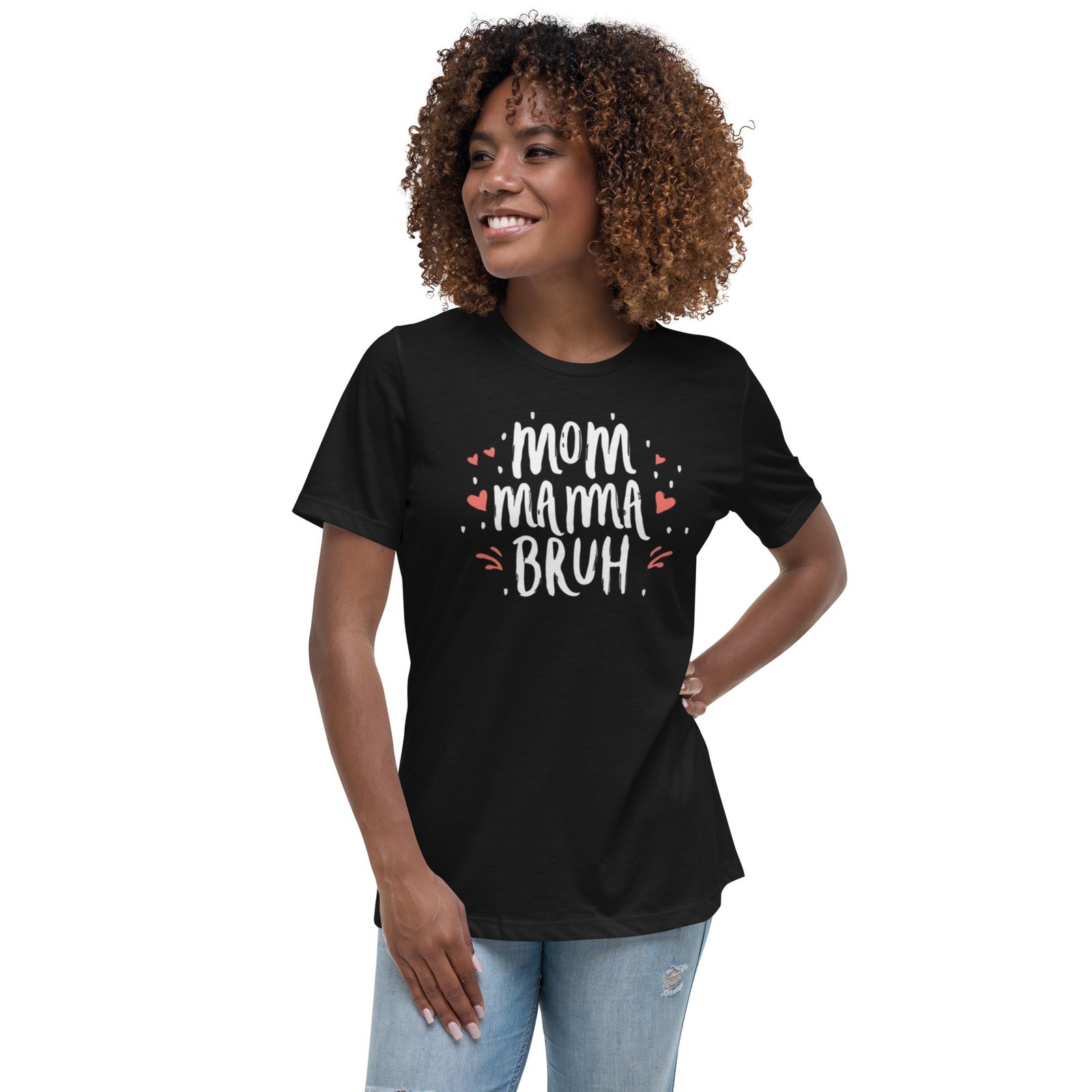 womens relaxed t shirt black front 65c55f0d0790a - Mama Clothing Store - For Great Mamas