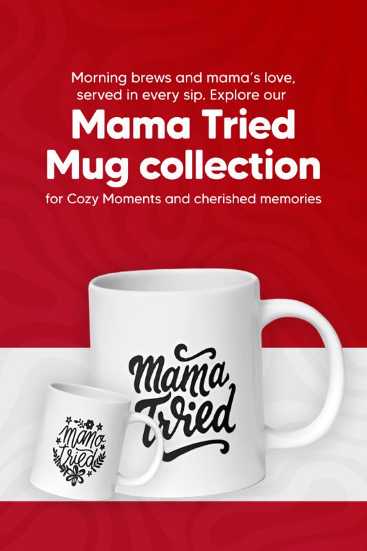 mama tried mug collection mobile