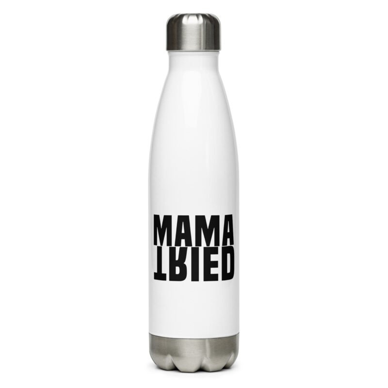 stainless steel water bottle white 17 oz left 65f96a9738d62 - Mama Clothing Store - For Great Mamas