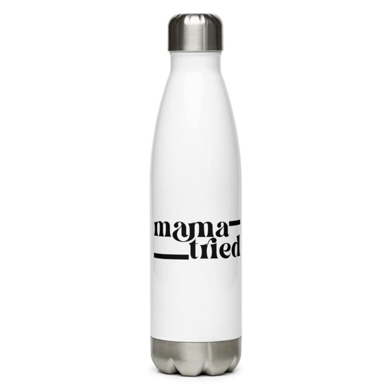 stainless steel water bottle white 17 oz right 65f863fc31711 - Mama Clothing Store - For Great Mamas