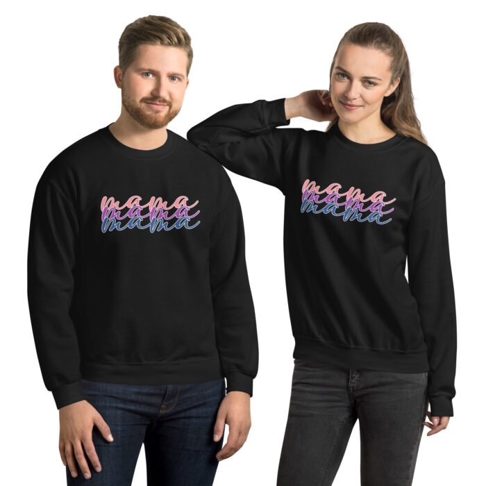 unisex crew neck sweatshirt black front 65ea40ed3fb51 - Mama Clothing Store - For Great Mamas