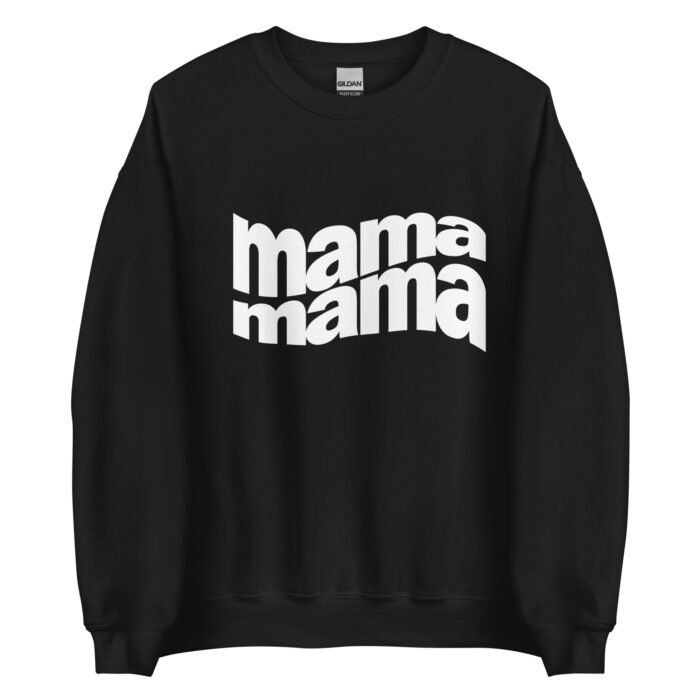 unisex crew neck sweatshirt black front 65ea5f5182eb5 - Mama Clothing Store - For Great Mamas