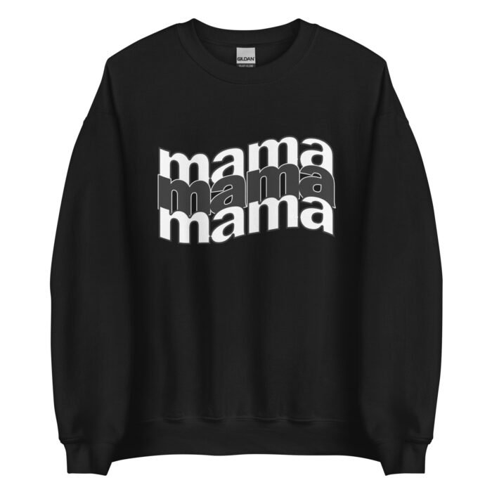 unisex crew neck sweatshirt black front 65ea6dca34a06 - Mama Clothing Store - For Great Mamas