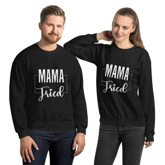 unisex crew neck sweatshirt black front 65f4027fc2ae6 - Mama Clothing Store - For Great Mamas