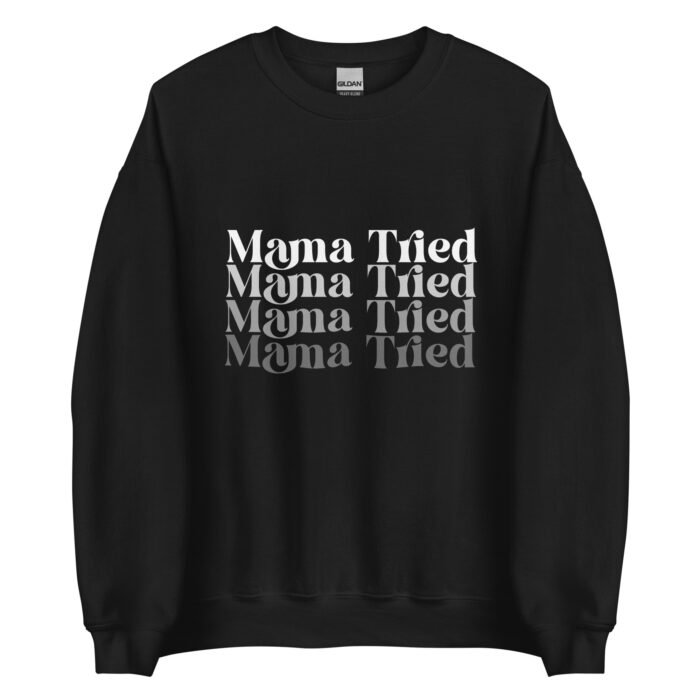 unisex crew neck sweatshirt black front 65f4517b7cdd5 - Mama Clothing Store - For Great Mamas