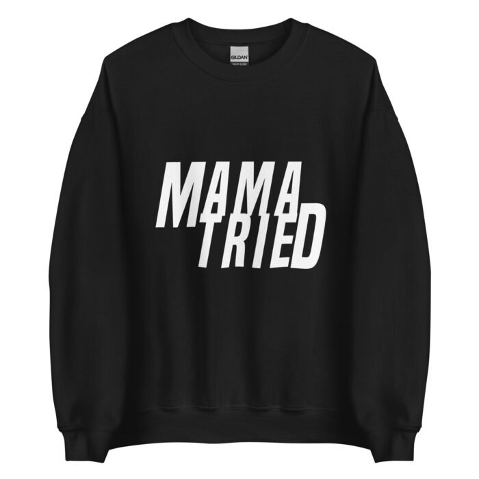 unisex crew neck sweatshirt black front 65f954e02aa42 - Mama Clothing Store - For Great Mamas