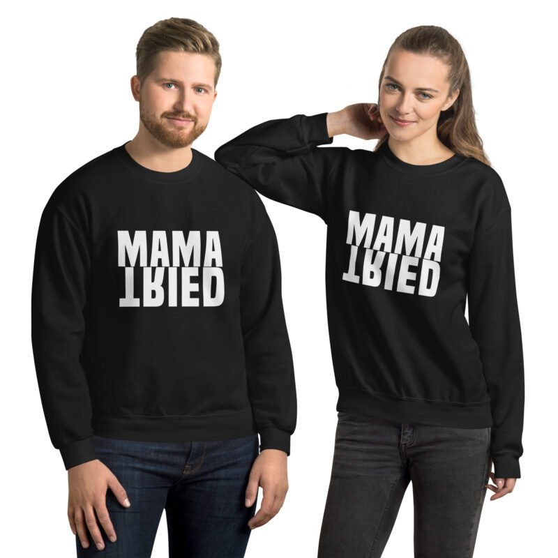 unisex crew neck sweatshirt black front 65f96447ad1fb - Mama Clothing Store - For Great Mamas