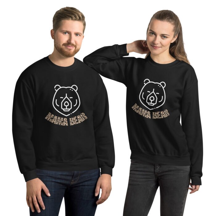 unisex crew neck sweatshirt black front 65f9a8e1c7780 - Mama Clothing Store - For Great Mamas