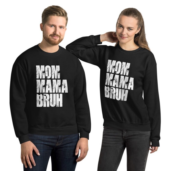 unisex crew neck sweatshirt black front 65fc3a926a44f - Mama Clothing Store - For Great Mamas