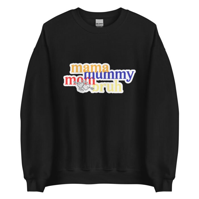 unisex crew neck sweatshirt black front 65fd58cd027ff - Mama Clothing Store - For Great Mamas