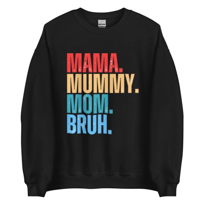 unisex crew neck sweatshirt black front 65fd96300d31d - Mama Clothing Store - For Great Mamas