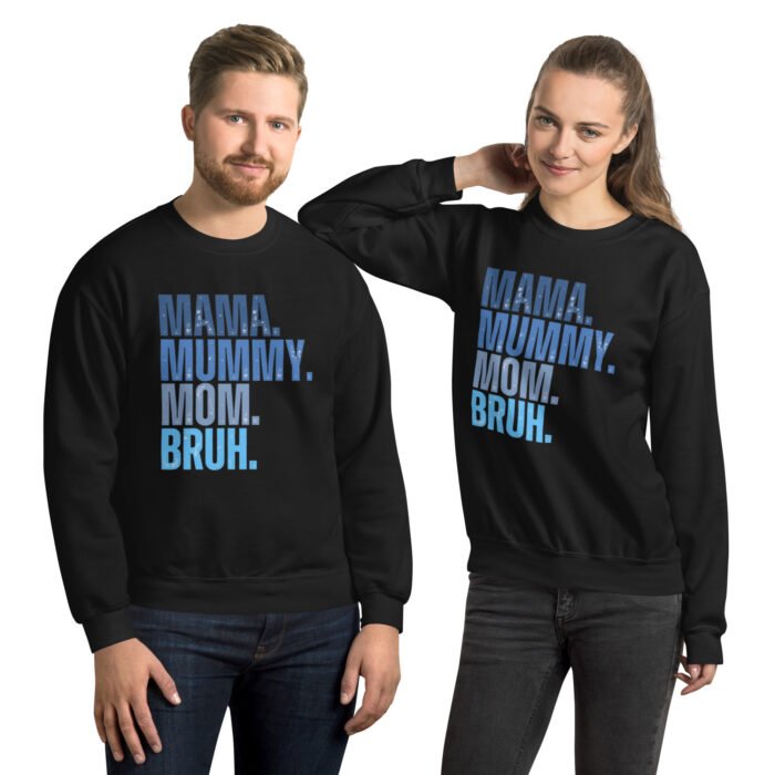 unisex crew neck sweatshirt black front 65fd9eacdcc11 - Mama Clothing Store - For Great Mamas