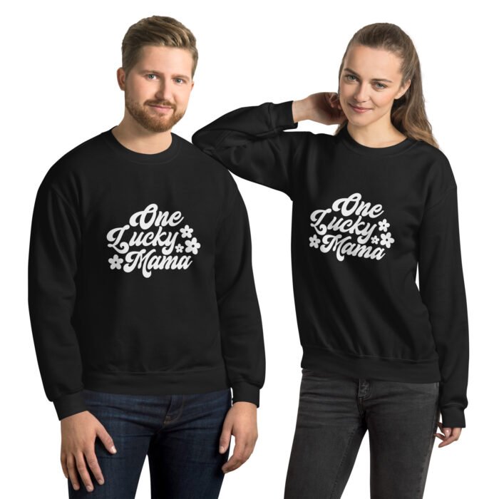 unisex crew neck sweatshirt black front 6603e30d6c6c2 - Mama Clothing Store - For Great Mamas