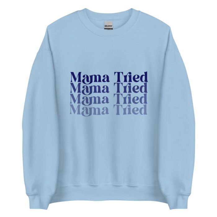 unisex crew neck sweatshirt light blue front 65f446e1840fa - Mama Clothing Store - For Great Mamas