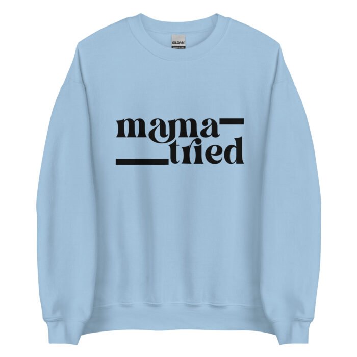 unisex crew neck sweatshirt light blue front 65f84e279ca33 - Mama Clothing Store - For Great Mamas
