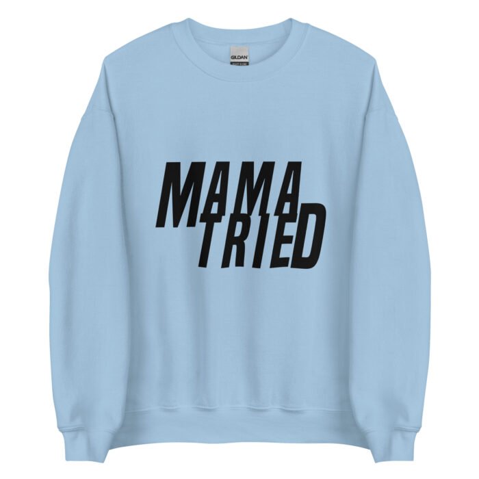 unisex crew neck sweatshirt light blue front 65f953f74fc99 - Mama Clothing Store - For Great Mamas