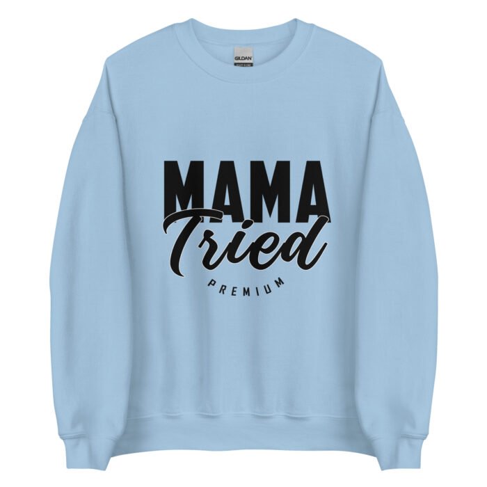 unisex crew neck sweatshirt light blue front 65f972ea65bbc - Mama Clothing Store - For Great Mamas
