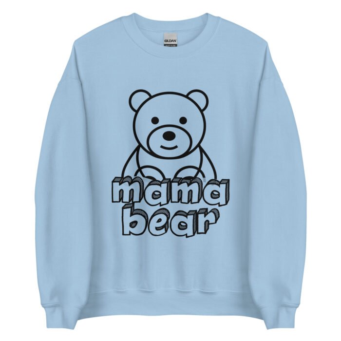 unisex crew neck sweatshirt light blue front 65fadd2f1f78d - Mama Clothing Store - For Great Mamas