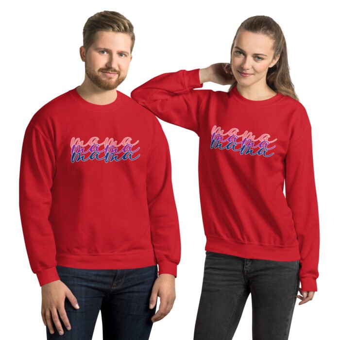 unisex crew neck sweatshirt red front 65ea40ed412d5 - Mama Clothing Store - For Great Mamas