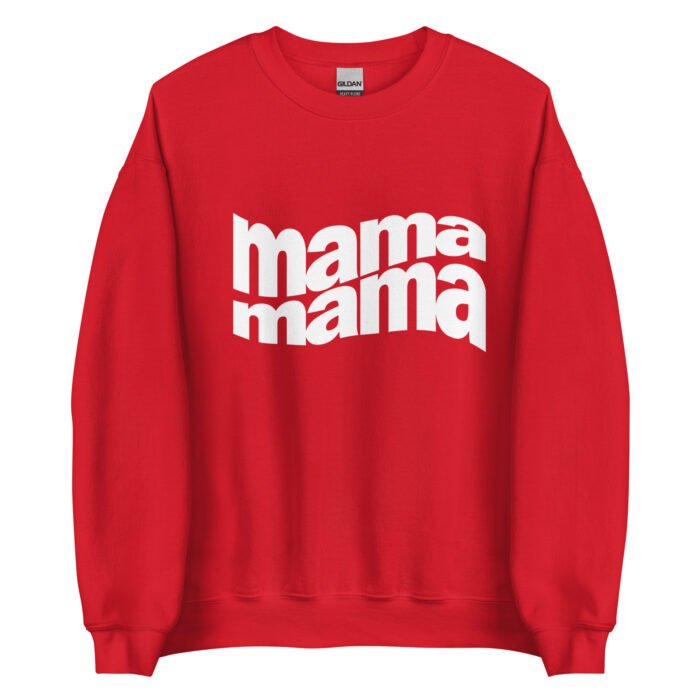 unisex crew neck sweatshirt red front 65ea5f5183577 - Mama Clothing Store - For Great Mamas