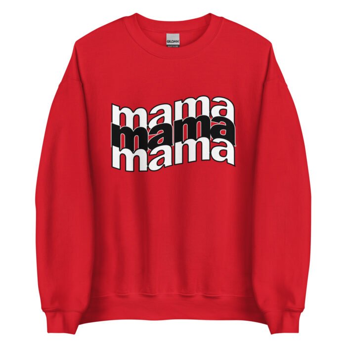 unisex crew neck sweatshirt red front 65ea6dca350f3 - Mama Clothing Store - For Great Mamas