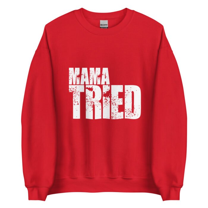 unisex crew neck sweatshirt red front 65f422af94aed - Mama Clothing Store - For Great Mamas
