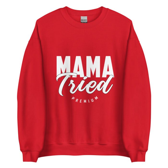 unisex crew neck sweatshirt red front 65f971b56191a - Mama Clothing Store - For Great Mamas